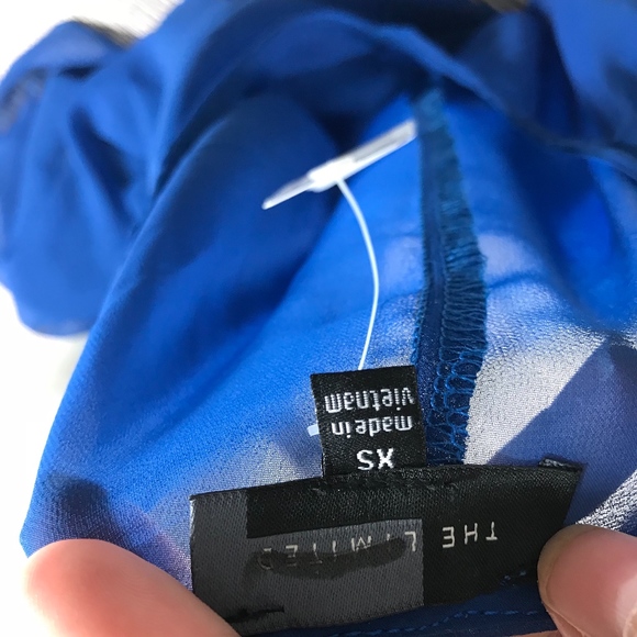 The Limited Deep Blue Sheer Button Cuffed Shirt - Picture 5 of 8